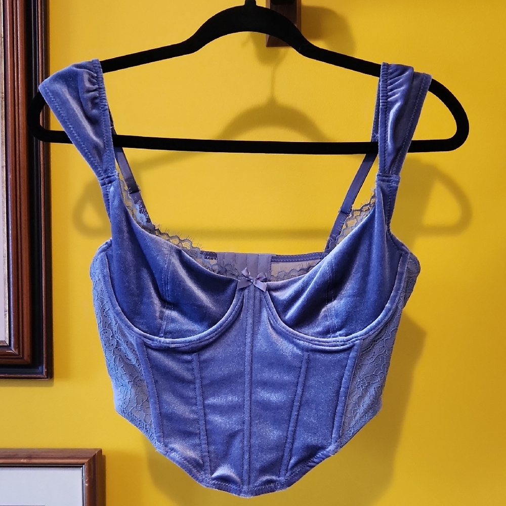 Garage Purple Lace Corset Top
